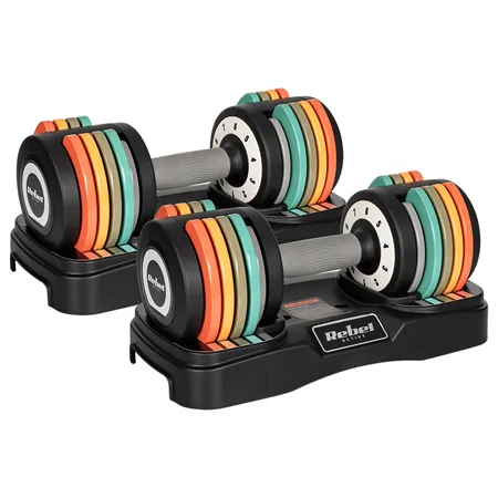 Set 2X Gantera Fonta Reglabila 1KG 2X10KG Rebel Active