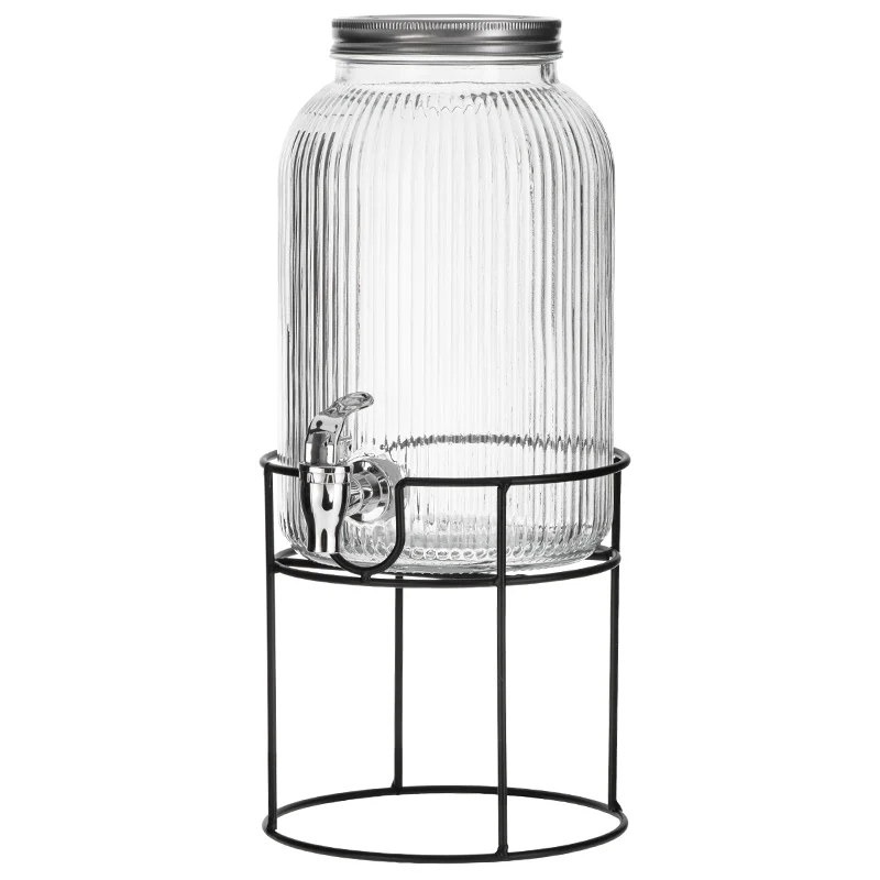Dozator de bauturi din sticla Adler AD 6742, 4 L cu stand si robinet