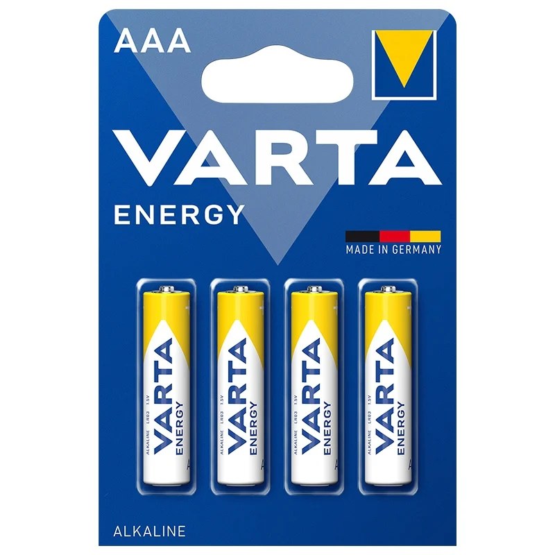 Baterii alcaline VARTA Energy AAA LR03, set de 4 buc.