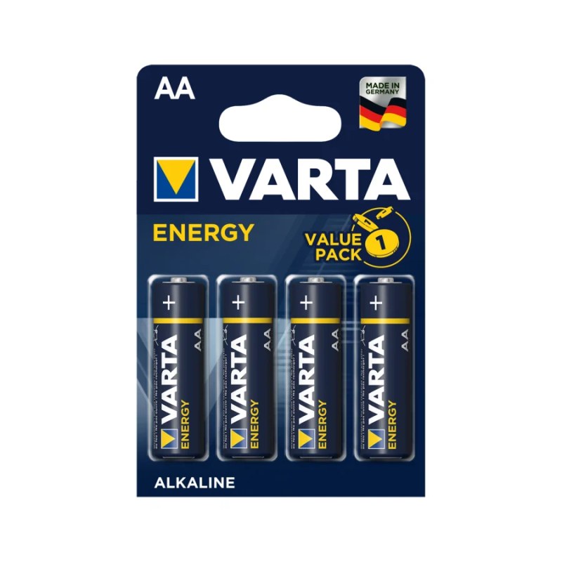 Baterie alcalina VARTA Energy AA LR6 1.5 V, set de 4 bucati