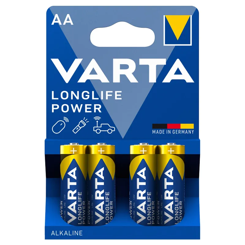 Baterie Alcalina Longlife Power LR6 BL4 Varta