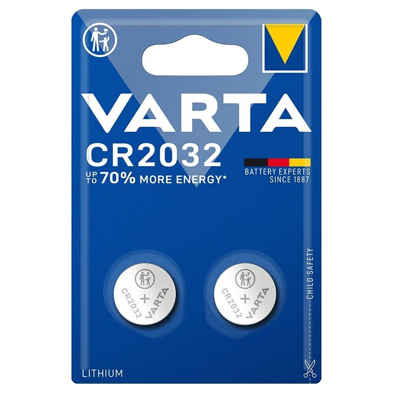Baterie litiu CR2032 VARTA, blister 2 buc.