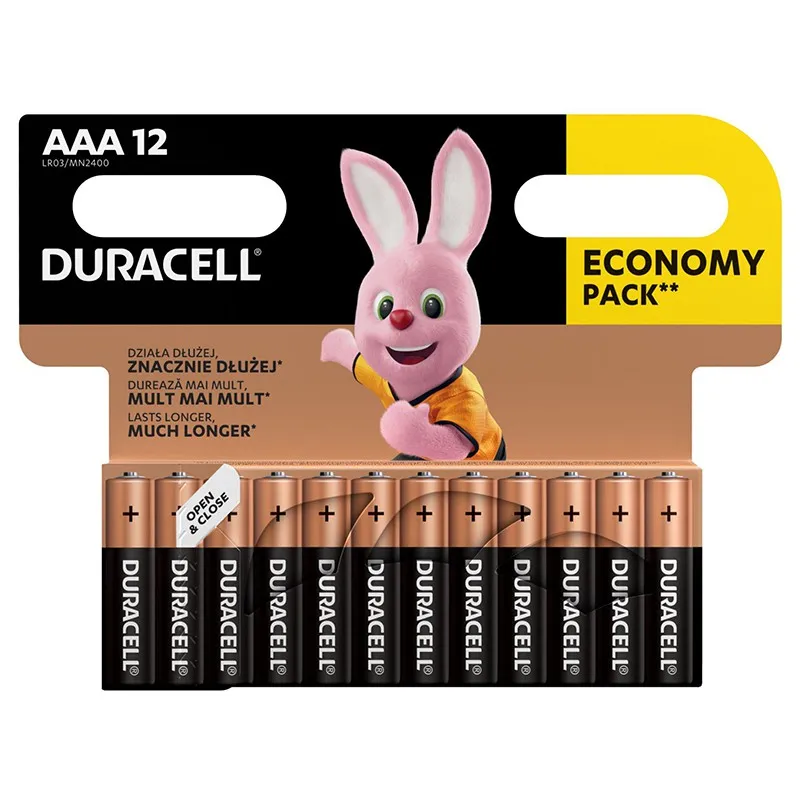 Baterie Alcalina Duracell LR03 Blister 12 Buc