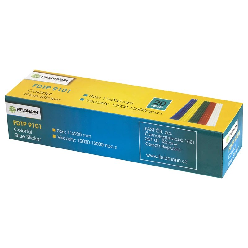 Bete de lipit termoadeziv colorate 11 mm, 20 buc Fieldmann