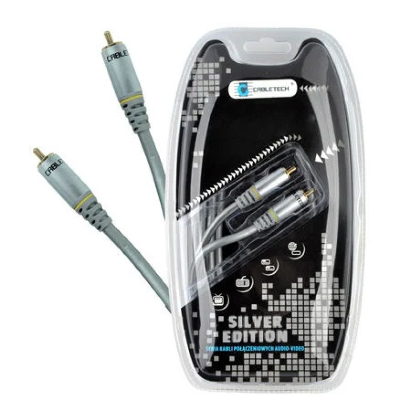 Cablu RCA-RCA 0,5 m coaxial Silver Edition Cabletech