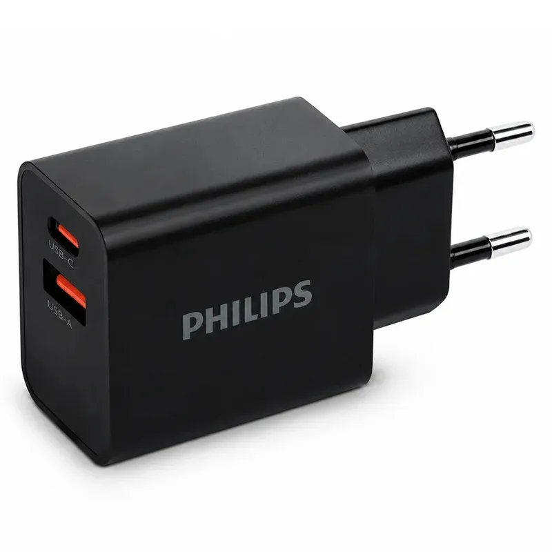 Alimentator Retea USB-A + USB C PD 25W Philips