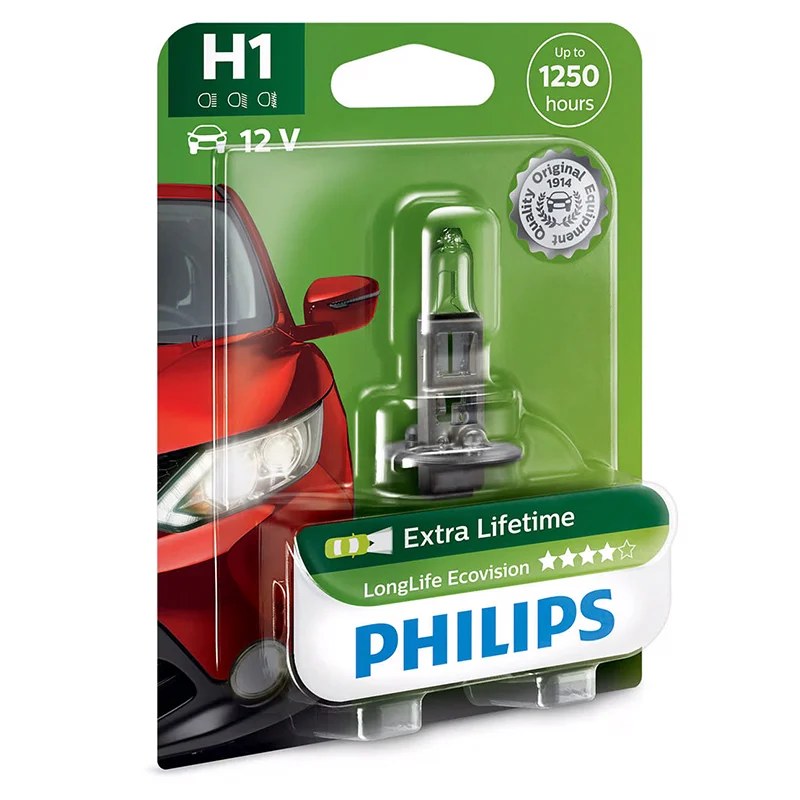 Bec auto H1 LongLife EcoVision Philips 12258LLECOB1