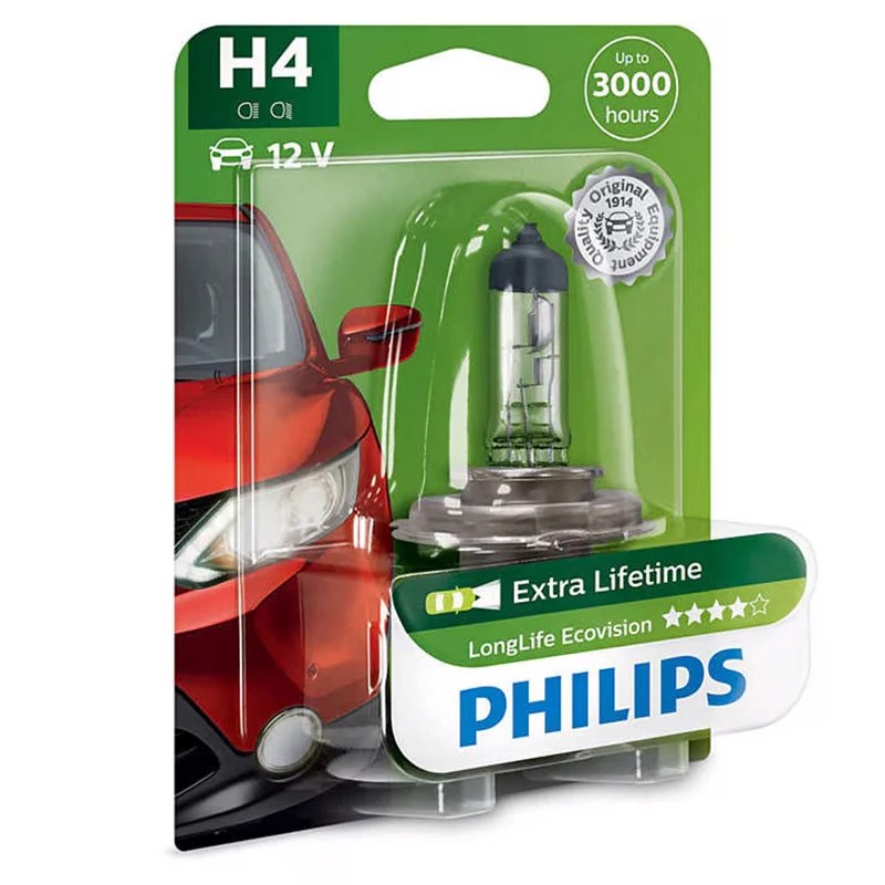 Bec auto H4 LongLife EcoVision Philips