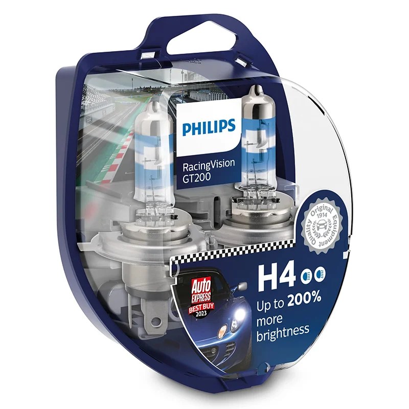 Set 2 becuri auto Philips RacingVision GT200 H4