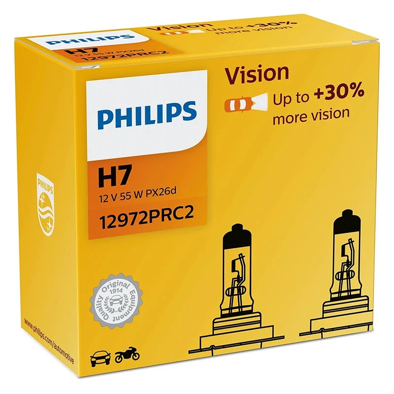Set 2 becuri auto H7 Philips Vision