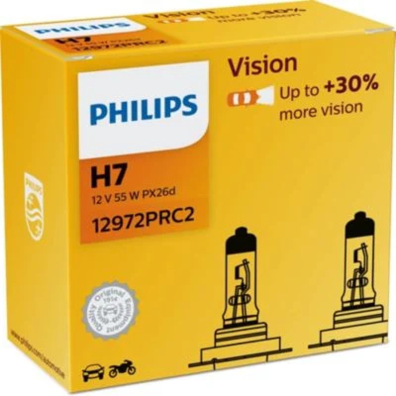 Set 2 becuri auto H7 Philips Vision