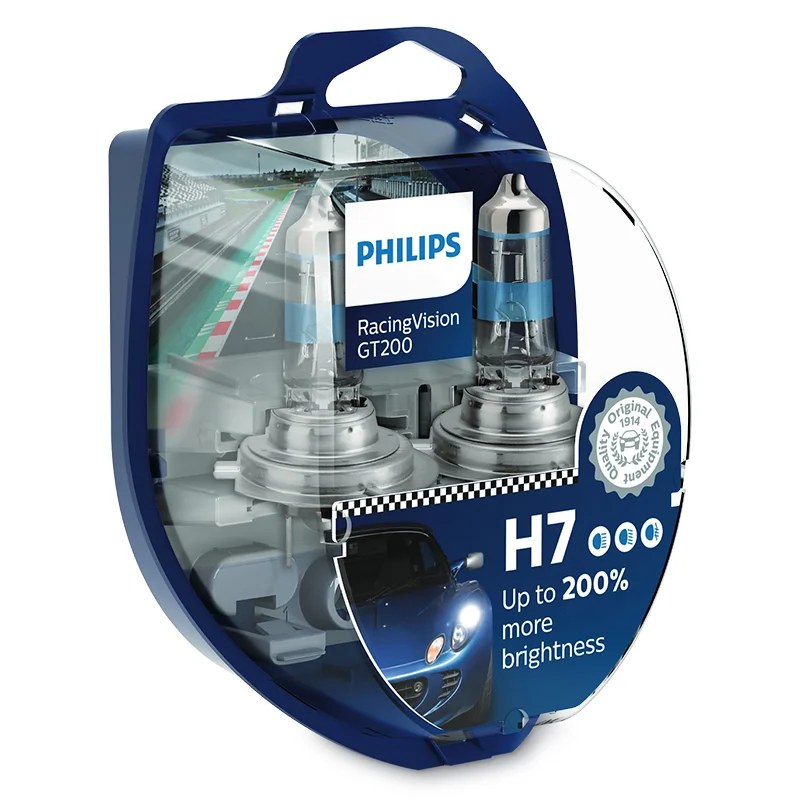 Set 2 becuri auto H7 Philips RacingVision GT200
