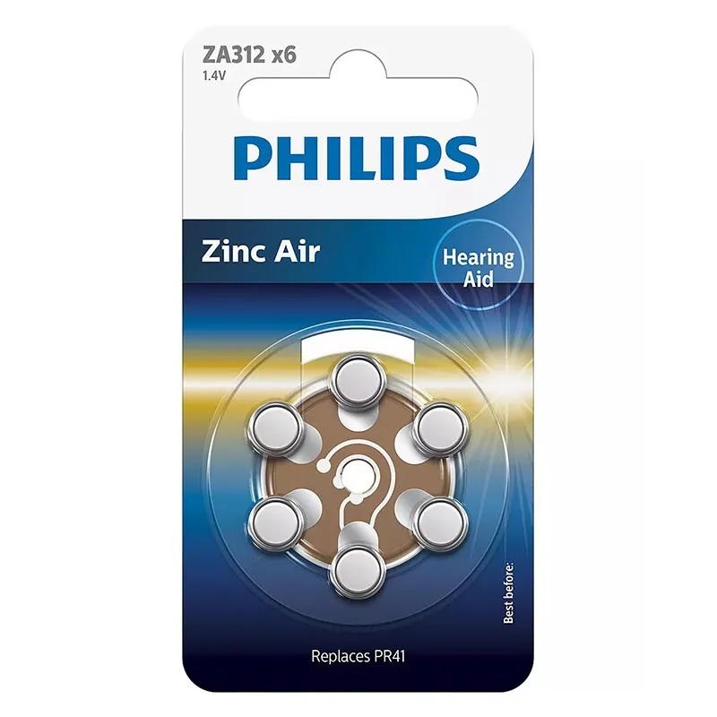 Baterie Auditiva Zinc Air Blister 6 Buc Phili