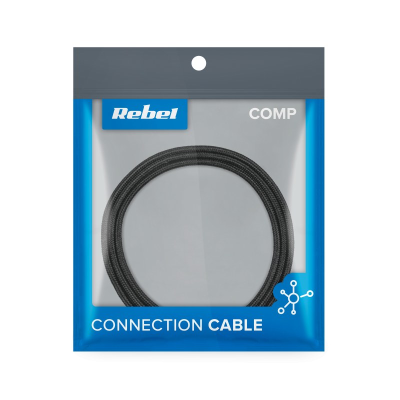 Cablu USB - micro USB Rebel 50 cm negru