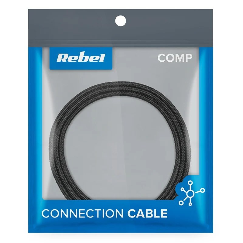 Cablu USB - micro USB Rebel 50 cm negru