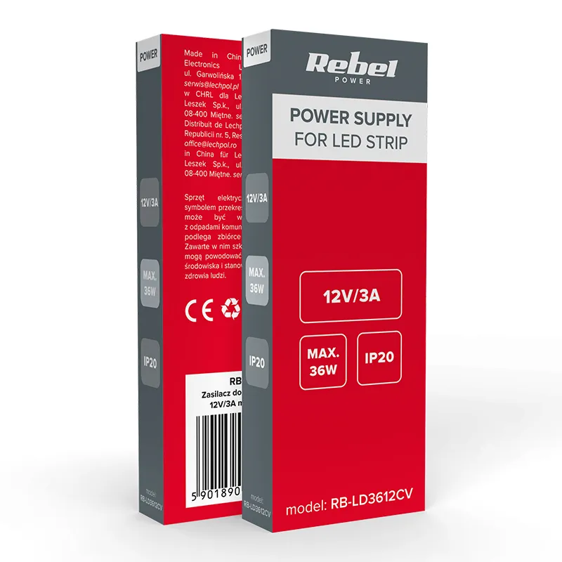 Alimentator Banda LED IP20 12V 3A 36W Rebel