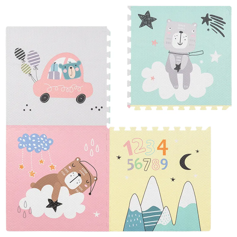 Covoras Educativ Puzzle 120X120CM Ursuleti Rebel