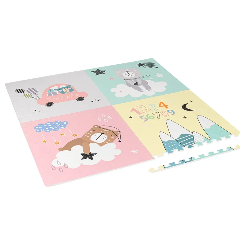 Covoras Educativ Puzzle 120X120CM Ursuleti Rebel