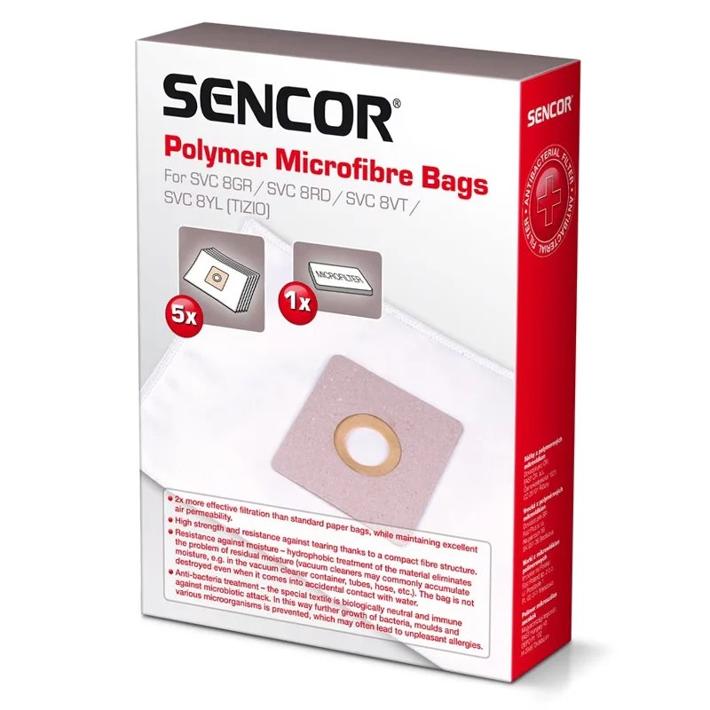 Set 5 saci microfibra pentru aspirator SVC 8 Sencor