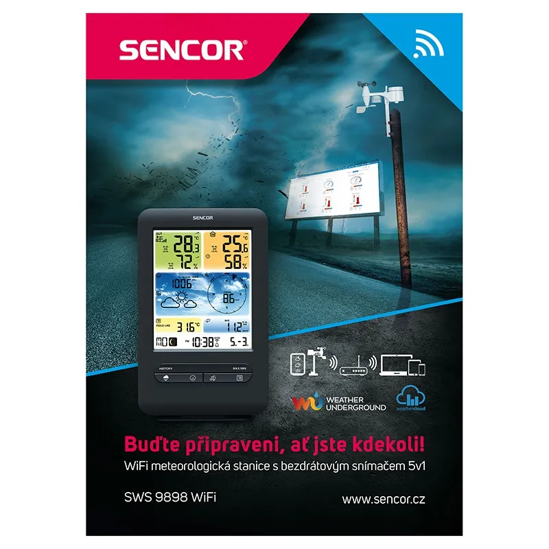 Statie  Meteo Profesionala Wifi Sws 9898 Senc