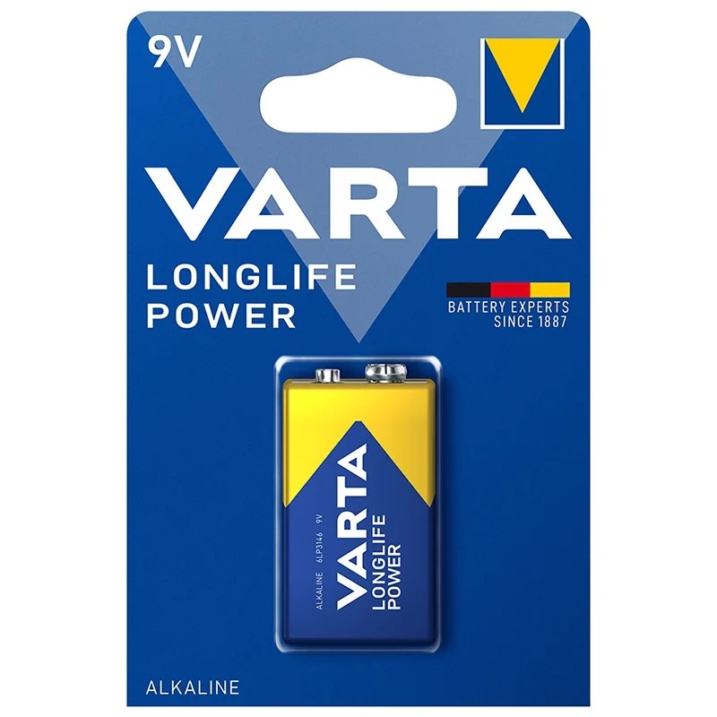 Baterie alcalina VARTA Longlife Power 9V, blister 1 buc
