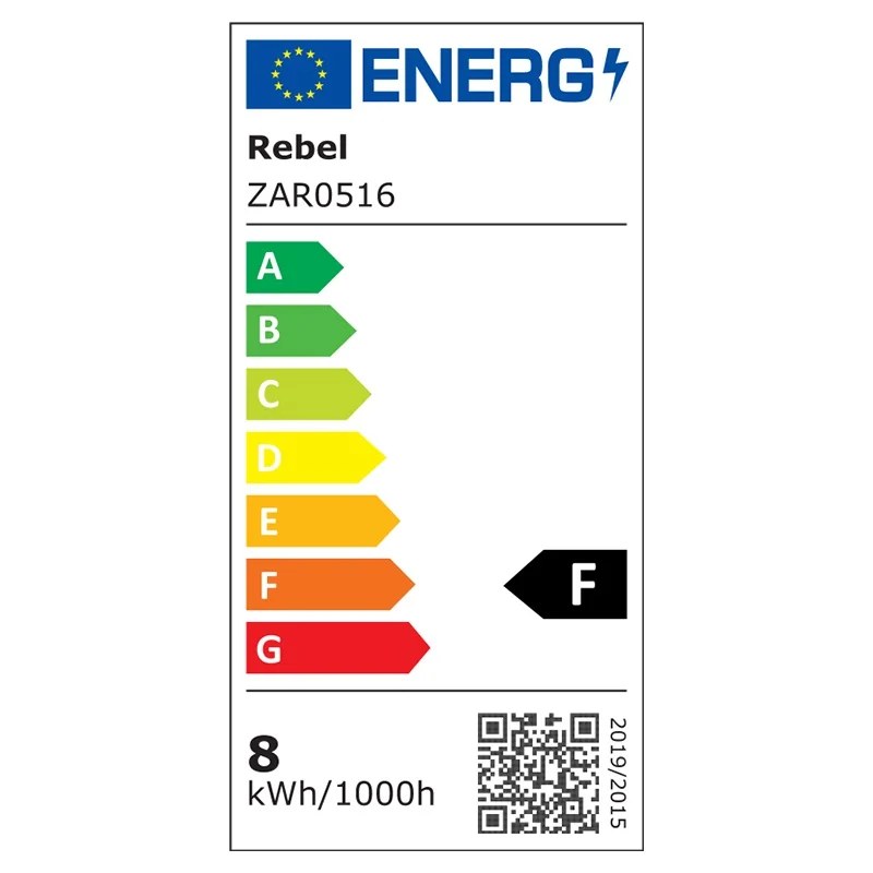 Bec LED A60 E27 8W 6500K 230V Rebel