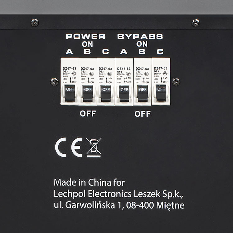 Stabilizator de tensiune trifazat cu functie BYPASS Stabilizator de tensiune trifazat cu functie BYPASS