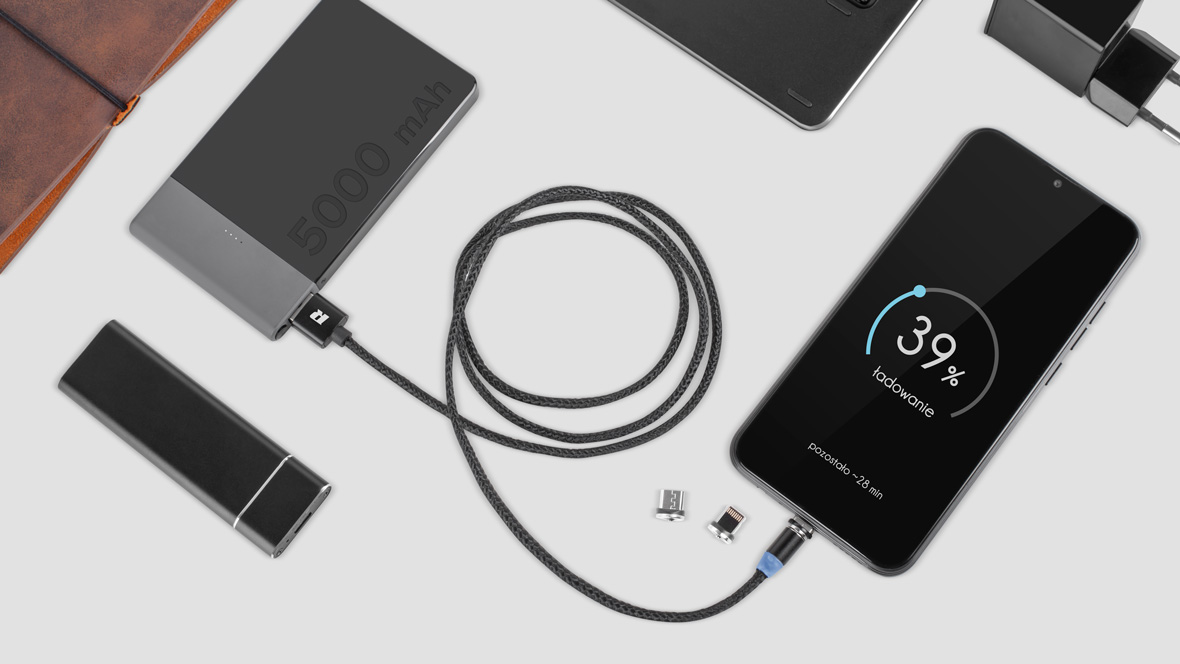 Cablu magnetic USB 3 in 1 Rebel Comp Cablu magnetic USB 3 in 1 Rebel Comp