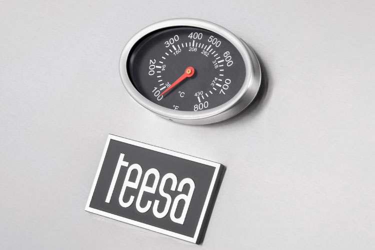 Grill gaz Teesa cu termometru incorporat Grill gaz Teesa cu termometru