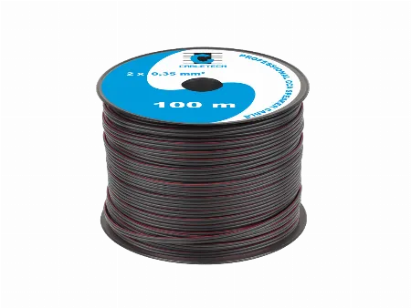 Cablu Difuzor CCA 2X0.35MM Negru 100M