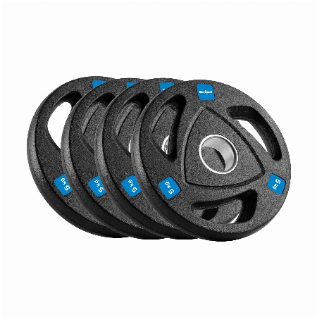 Set 4 talere olimpice din fonta cauciucate 4x5 kg, otvor 51 mm, Rebel Active