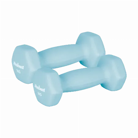 Gantere din fonta cu invelis de neopren HEX 2 x 1 kg REBEL ACTIVE