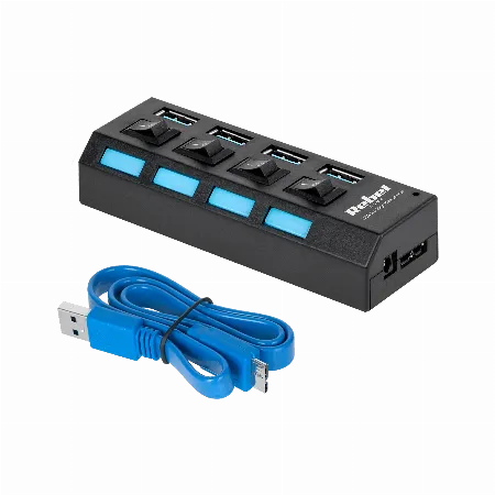Hub USB 3.0 Rebel cu 4 porturi