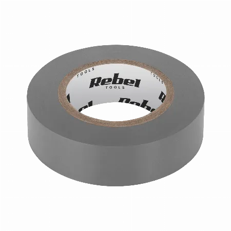 Banda izolatoare adeziva REBEL, gri, 19 mm x 18,30 m