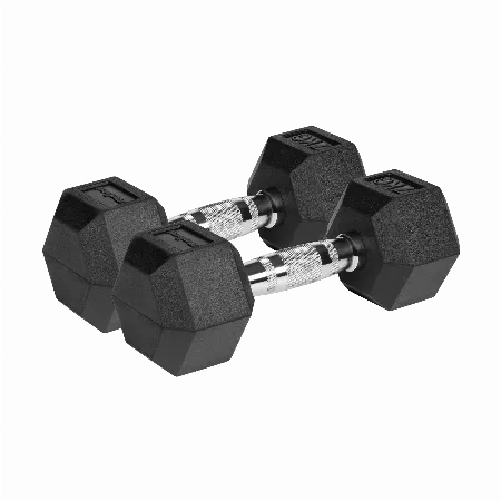 Gantere hexagonale din fonta cauciucate 2x7 kg Rebel Active