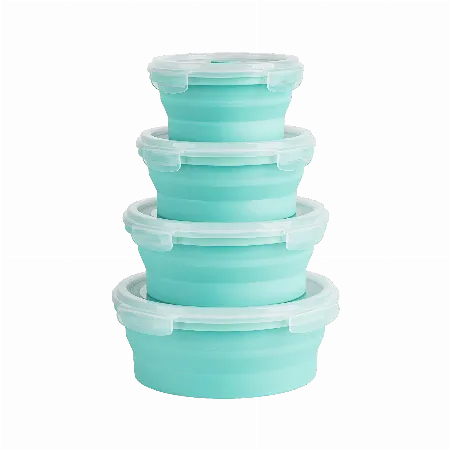 Set 4 caserole din silicon rotunde pliabile Teesa