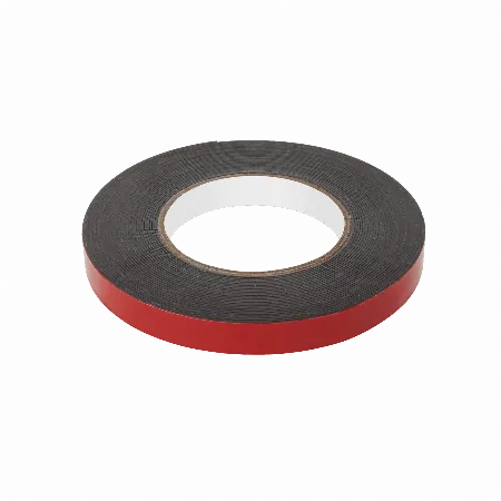 Banda dublu-adeziva din spuma 1 mm x 15 mm x 10 m, neagra REBEL