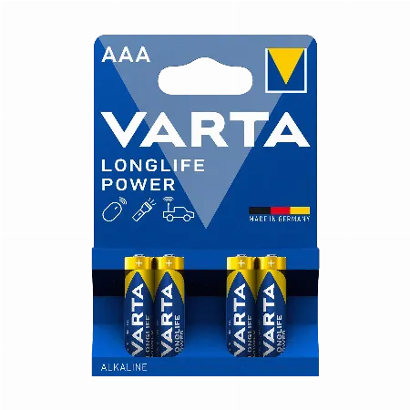VARTA Longlife Power AAA LR03 alcalina, set 4 buc.