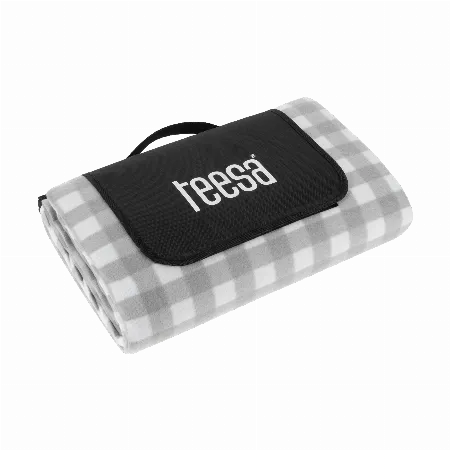 Patura pentru picnic izolata Teesa 200x200 cm, carouri gri
