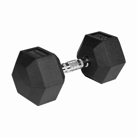 Gantera hexagonala din fonta cauciucata 20 kg Rebel Active