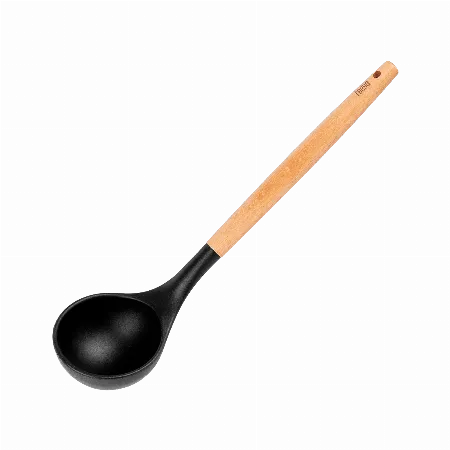 Polonic din silicon Teesa cu maner din lemn