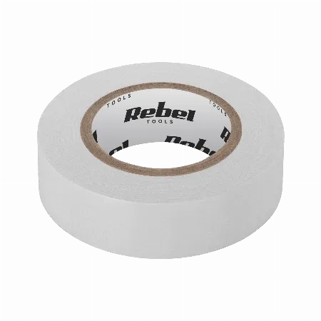 Banda izolatoare adeziva alba REBEL 0,13 mm x 19 mm x 10 yd