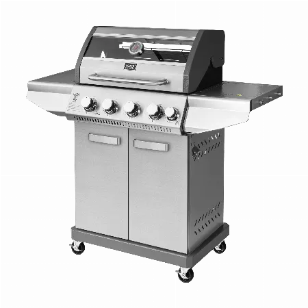 Gratar pe gaz Teesa BBQ 5005 Master, 5 arzatoare, cu dulap