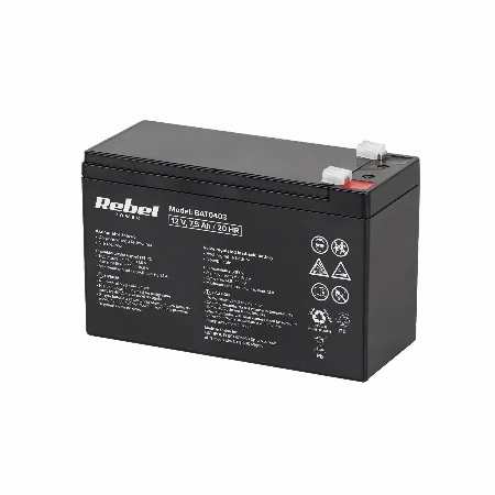 Acumulator gel Rebel 12 V 7,5 Ah BAT0403
