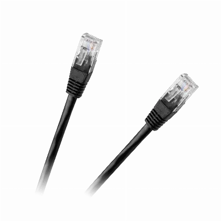 Cablu patchcord UTP CAT6 Rebel, mufa tata RJ45 - mufa tata RJ45, 5 m, negru