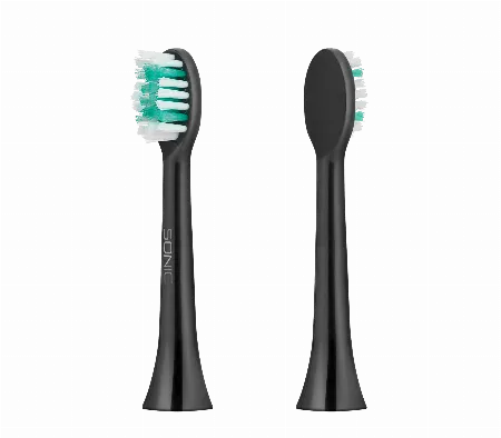 Capete de schimb pentru periuta de dinti Teesa Sonic Black, medium, set 2 bucati
