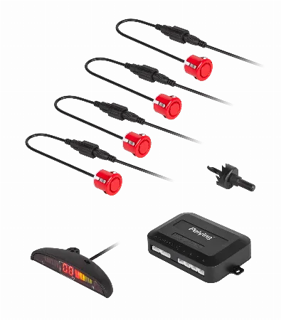 Sistem de parcare cu afisaj LED, 4 senzori, spate, rosu Peiying
