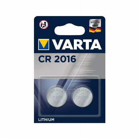 Baterie litiu CR2016 VARTA, set 2 buc, blister