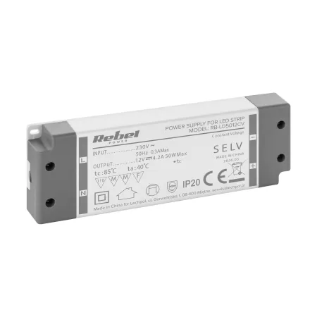 Sursa de alimentare Rebel pentru benzi LED 12V 4.2A 50W IP20