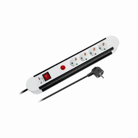 Prelungitor Rebel 4 prize tip german, cablu 5 m 3x 1,5 mm2, 16 A, 3500 W